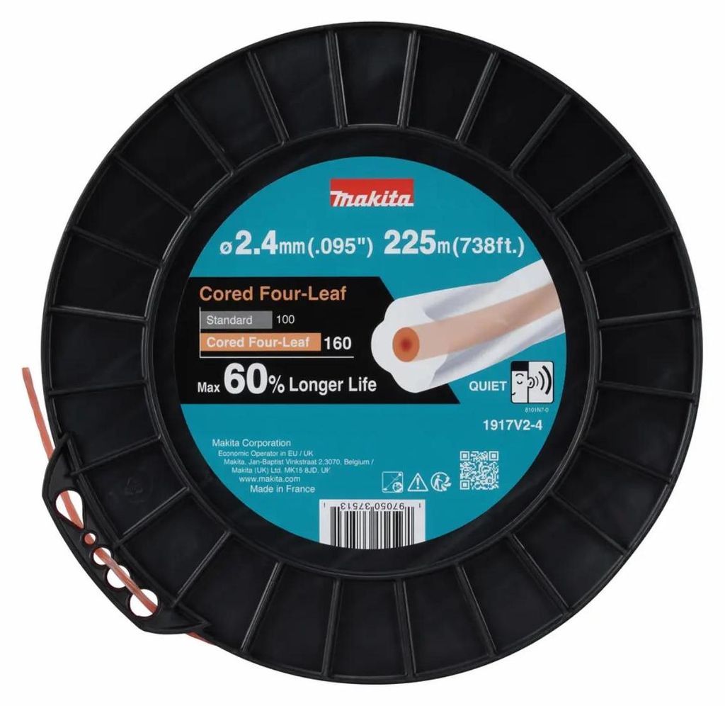 Makita Mähfaden Cored Four-Leaf 2,4mm x 225m - 1917V2-4 Produktbild 