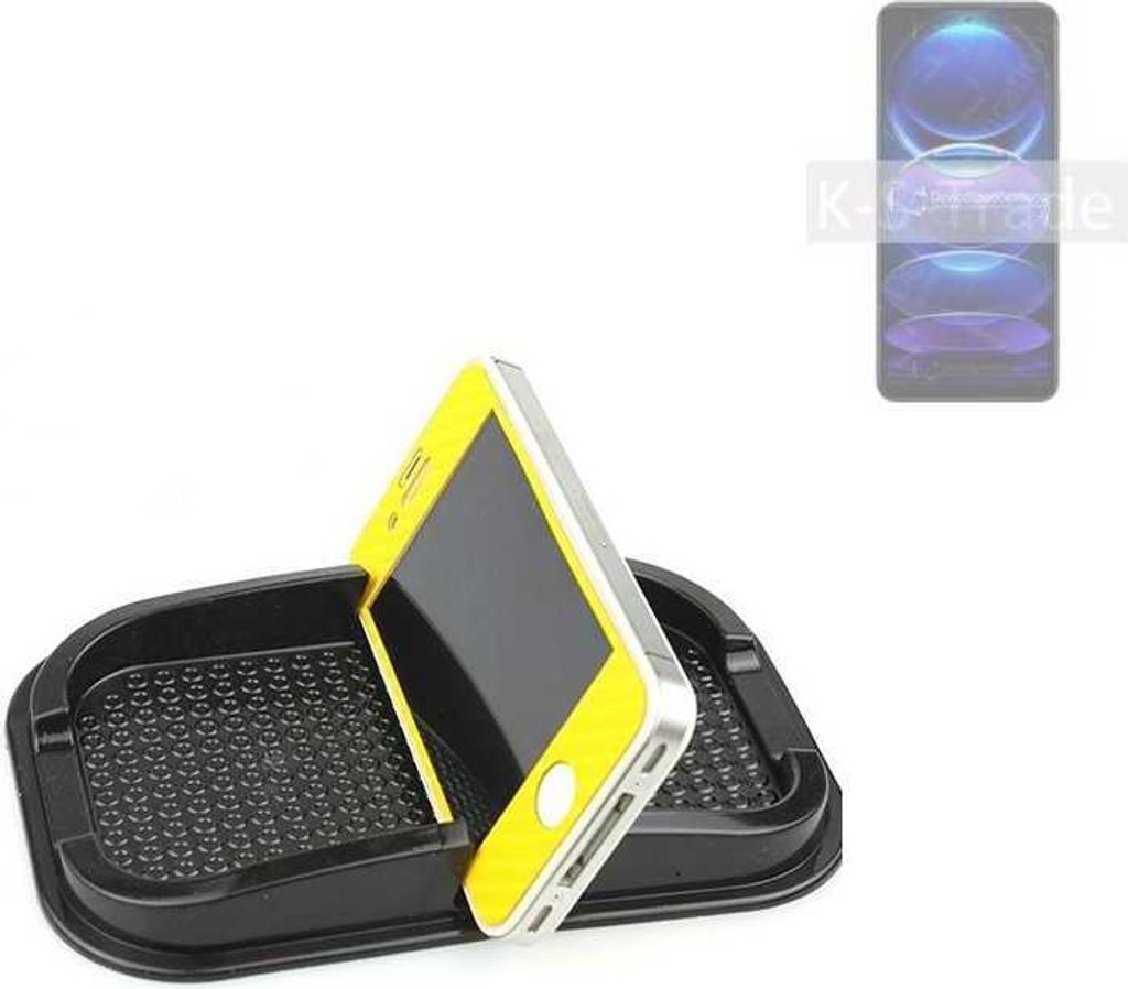 K-S-Trade Auto Anti Rutsch Matte Smartphone-Halter kompatibel mit Xiaomi Redmi Note 12 Pro+ Haft Pad Armaturenbrett Handy-Halterung Silikon