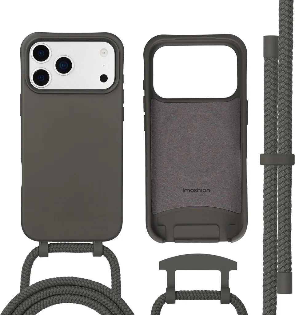 Custodia imoshion iPhone 17 Pro Max Black Coffee con MagSafe e Catena