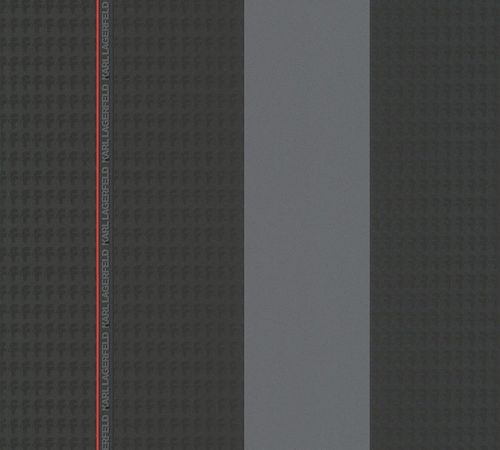 Karl Lagerfeld Wallpaper Designertapete Ribbon Luxustapete Vliestapete schwarz rot grau 10,05 m x 0,53 m
