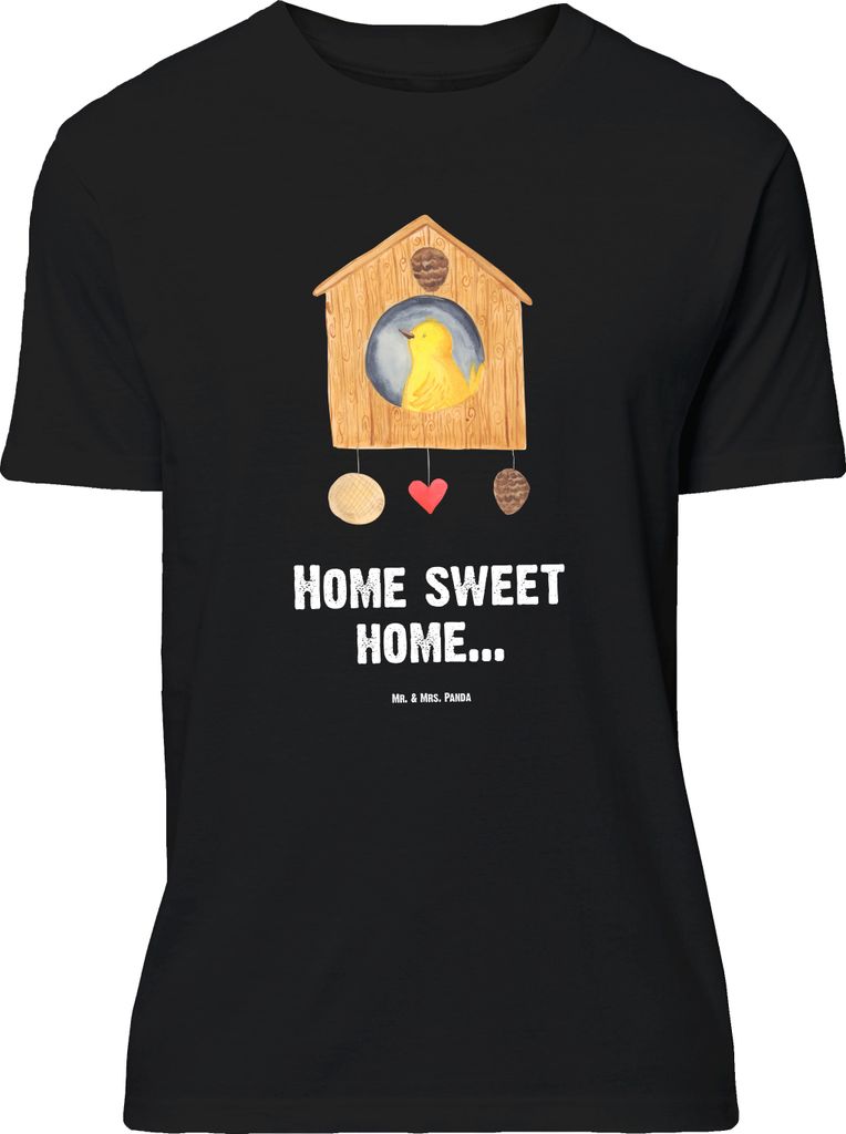 Mr. & Mrs. Panda Größe L T-Shirt Vogelhaus Home - Schwarz - Geschenk, Lustige Sprüche, Umzug, Haus, Vogel, Sweet, mit Spruch, Tshirt, Shirt
