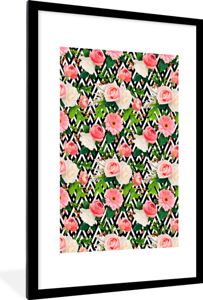 MuchoWow® MuchoWow® Gerahmtes Poster Blumen - Farben - Produktbild 