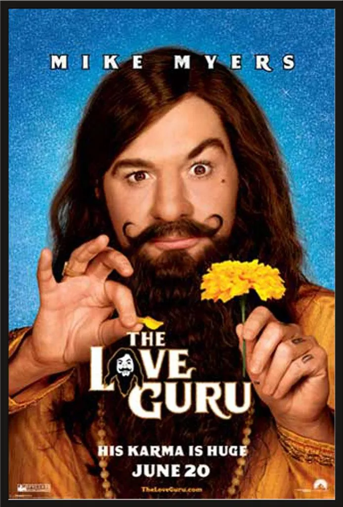 Affiche Love Guru Teaser avec Cadre Noir Shinsuke 61x91,5 cm Maxi