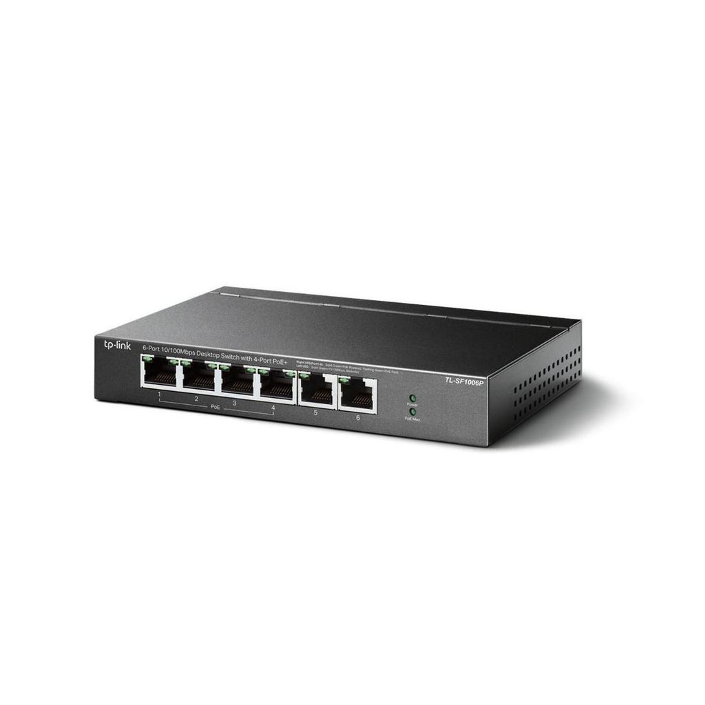 TP-LINK TL-SF1006P - V1 - Switch - unmanaged - 6 x 10/100 (4 PoE+)