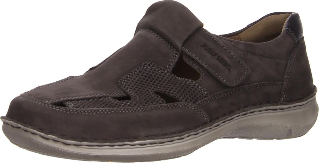 Josef Seibel Slipper gelocht gefloch. modisch in grau, Gr. 43