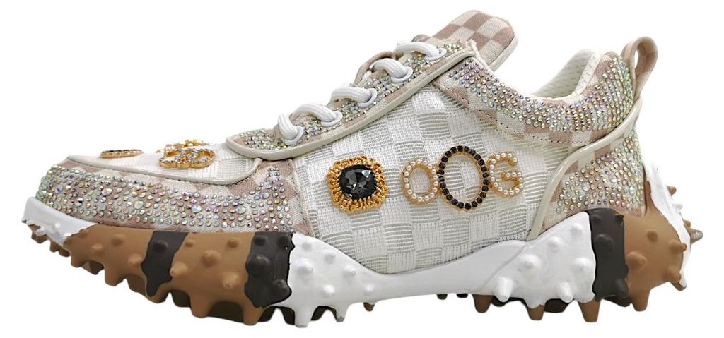 OOG Damenschuhe sportlicher Schnürer Beige Freizeit, Schuhgröße:39 EU
