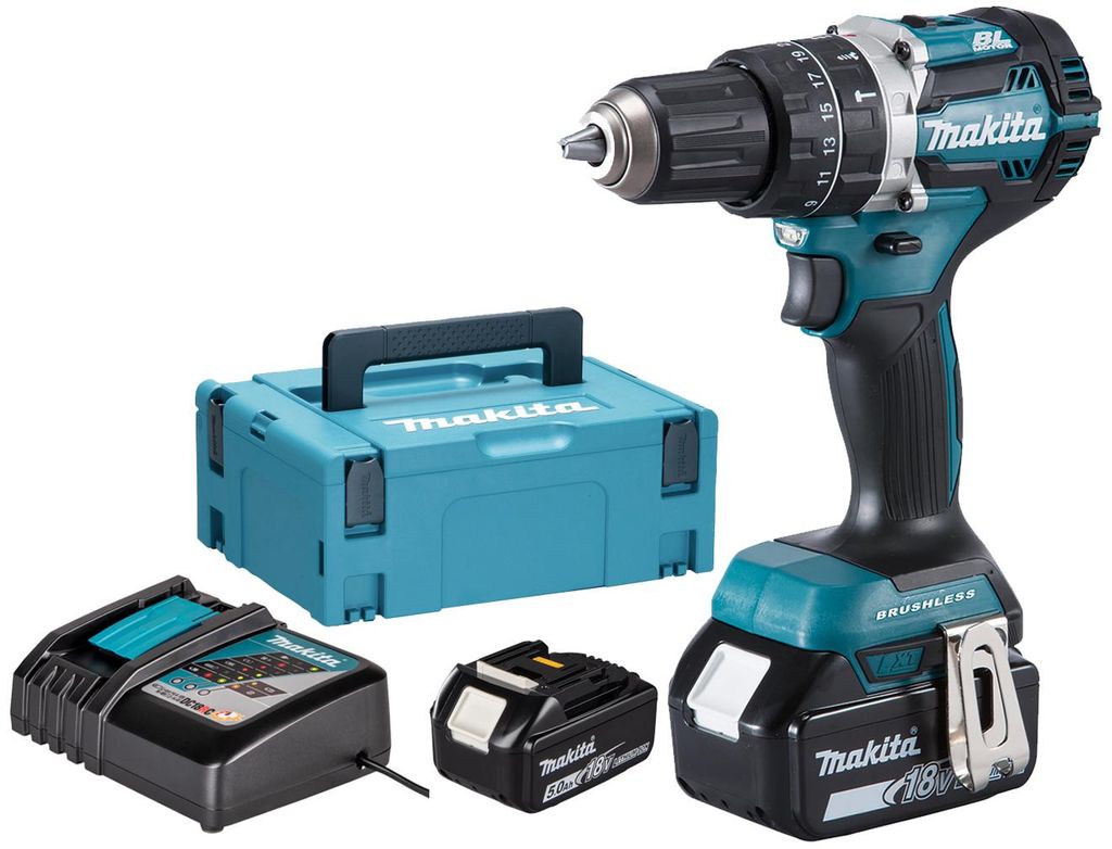 Perceuse visseuse à percussion 18V + 2 batteries 5Ah + Image du produit 