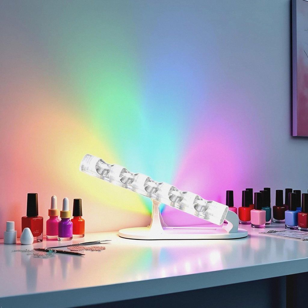 1 x weißer Pinselhalter für Nagelkunst, Acryl, einfache transparente Stifteablage für 5 Stifte, Gelnägel, Werkzeug, Nagelzubehör, stilvoll, n...