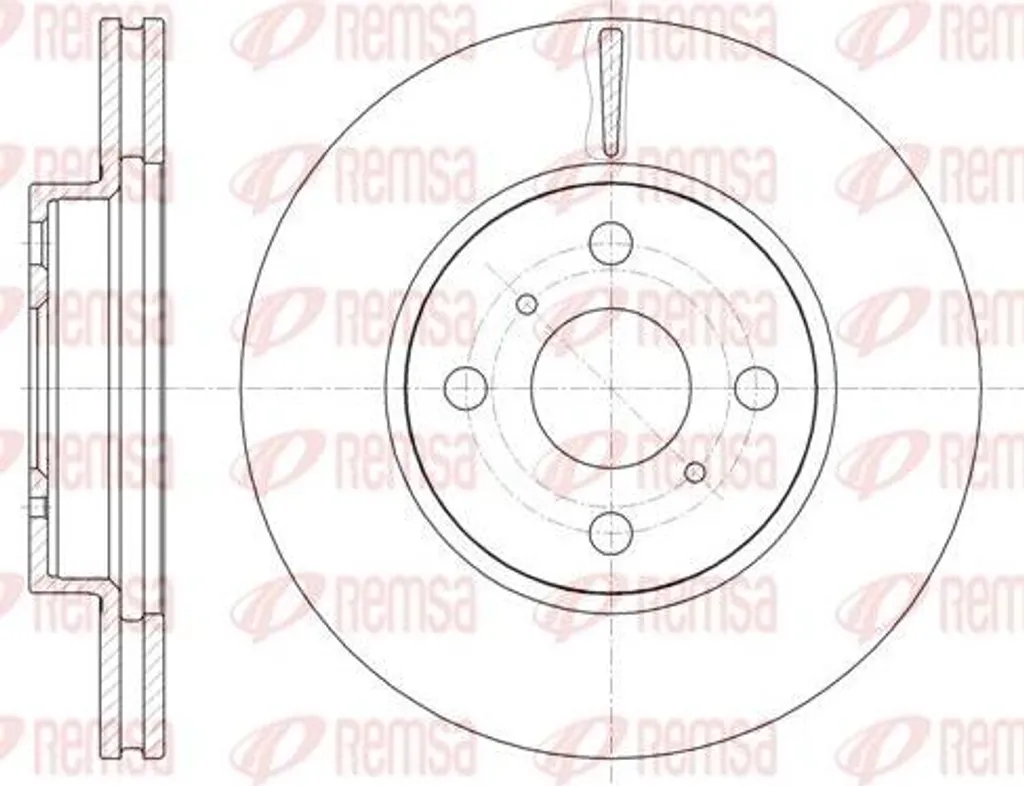 Disque de frein REMSA 61005.10 fini les vibrations sur Toyota Yaris OE
