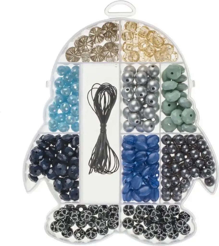 GLOREX Perlenschmuck Set Pinguin 395 Teile