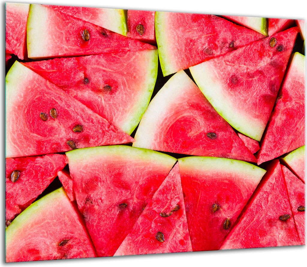 Herdabdeckplatten Glaskeramikkochfeld-Abdeckung Spritzschutz Glas 60x52cm Wassermelone