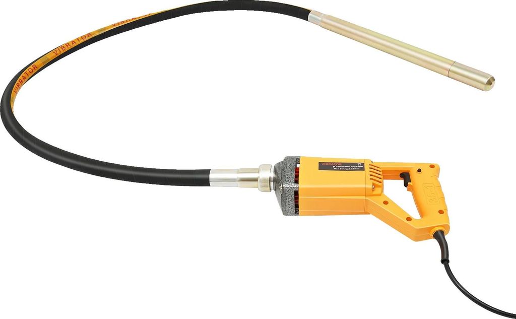 Betonvibrator, 1300W Leistung, 4300RPM Geschwindigkeit, 2m Länge Stange, Nylon- und Stahlkonstruktion, kabelgebunden elektrisch