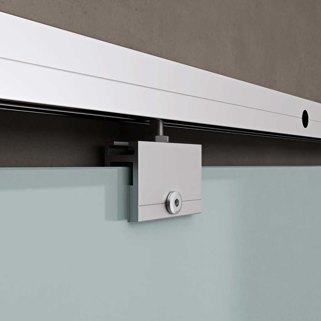 doporro Glasschiebetür komplettset 77,5 x 205cm Schiebetür Produktbild 3