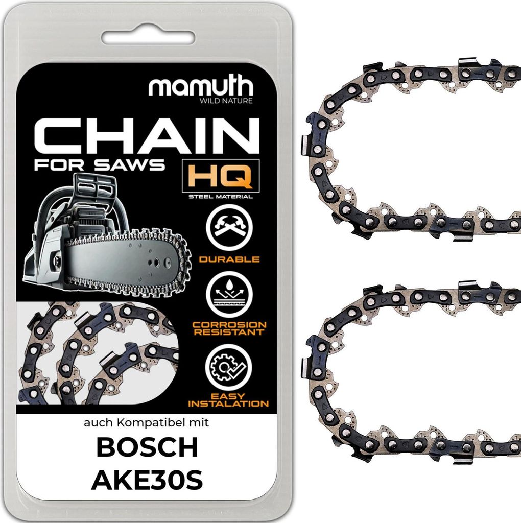 2x řetězová pila 30cm 1,1mm 3/8" 45 TG pro Bosch AKE30S Obrázek produktu 