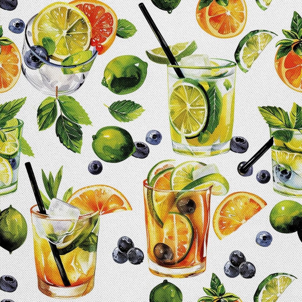 OUTDOOR DEKOSTOFFE OXFORD - Motiv Cocktail | DX8399