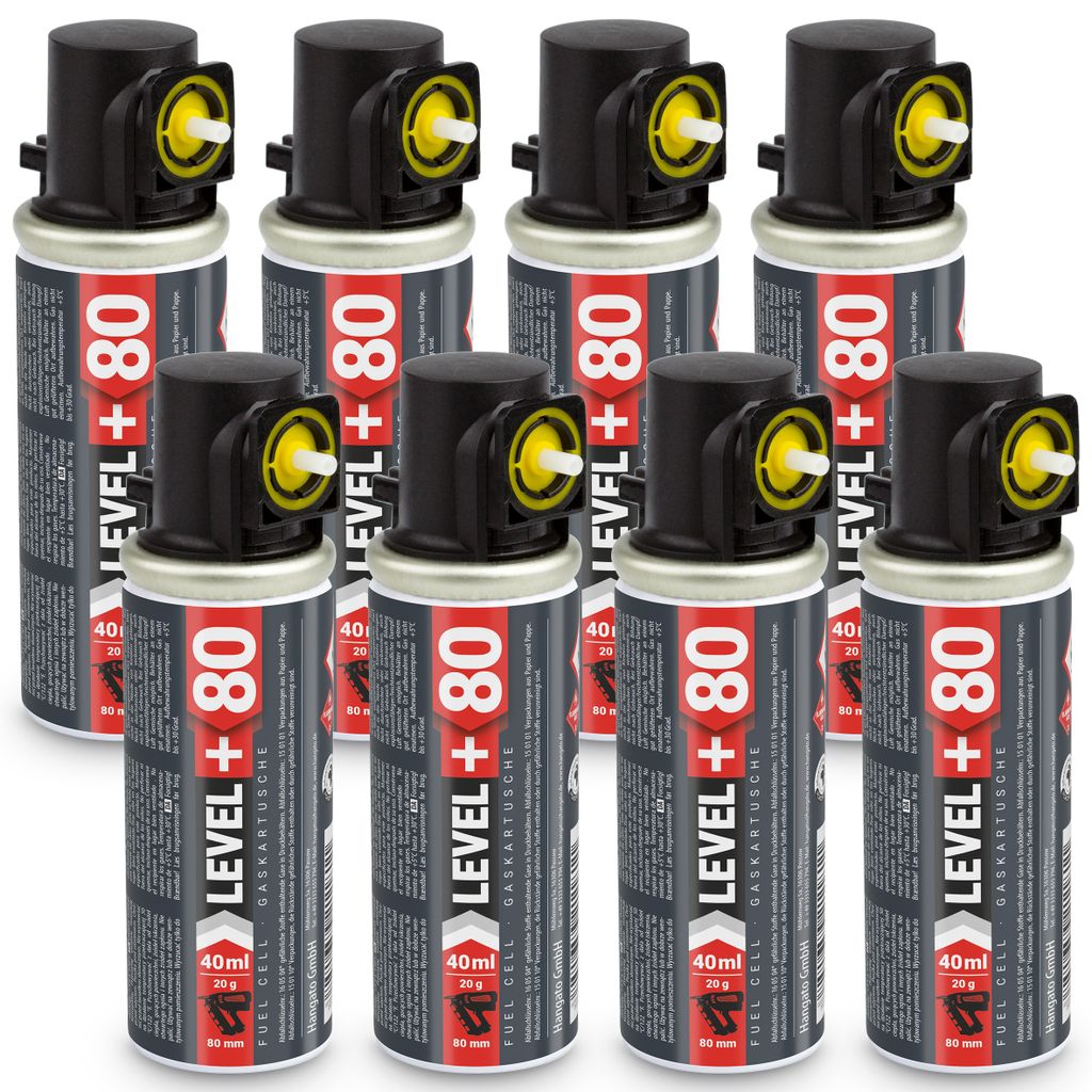 LEVEL+ Ersatzkartusche 8 St. 20gr/40ml/80mm für Stiftnagler L+80