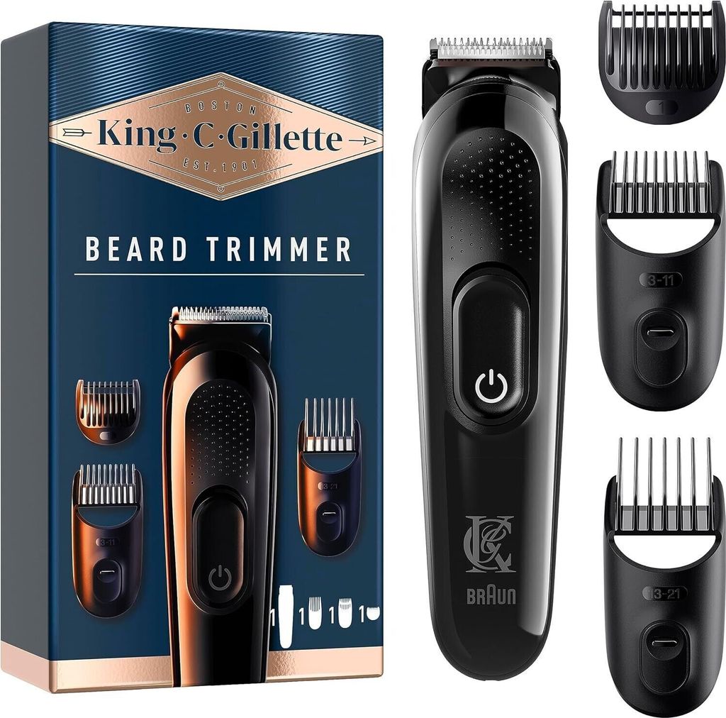 Gillette King Beard Trimmer + 3 Combs 3 Pcs Produktbild