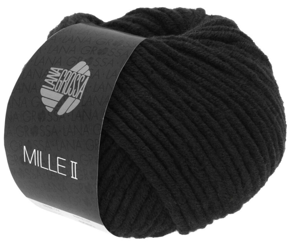 Lana Grossa - Mille II 0015 schwarz Produktbild 