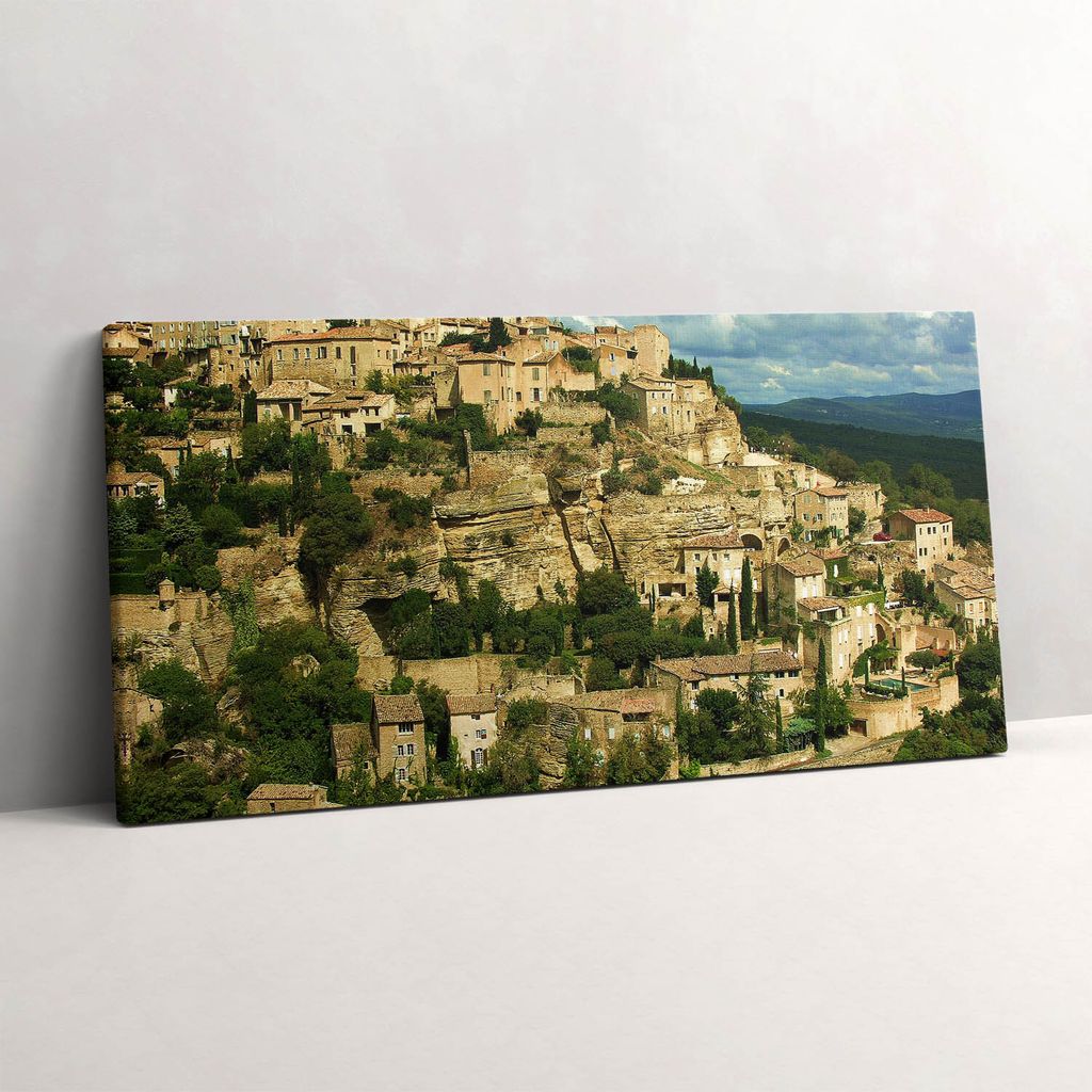 Schloss in der Provence in Frankreich – Leinwandbild Wandbild – 140x70 cm – Leinwandbilder – Wandbilder – Schlafzimmer – Flur