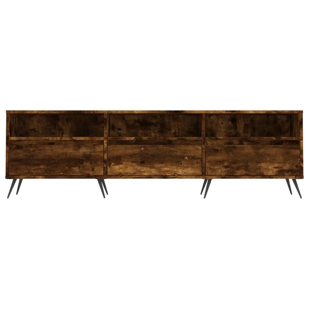 Mobile Porta TV Rovere Fumé 150cm - Mobiletto Design Soggiorno Legno - 5