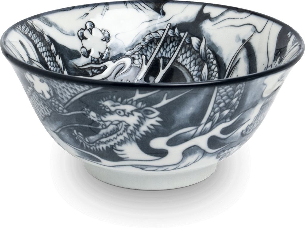Japan-Bowls ASIATICA | 15cmBowl Porzellan Drachengott – Grüner Sturm