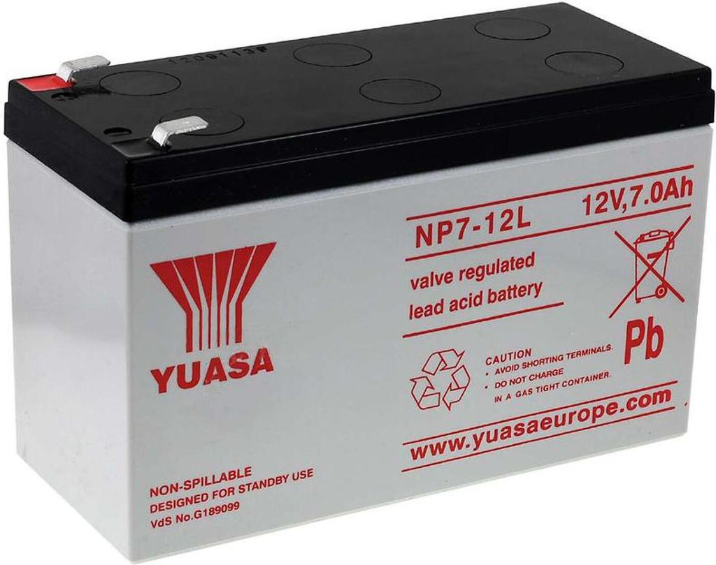 YUASA Bleiakku NP7-12L Vds kompatibel mit CSB GP1272 F2