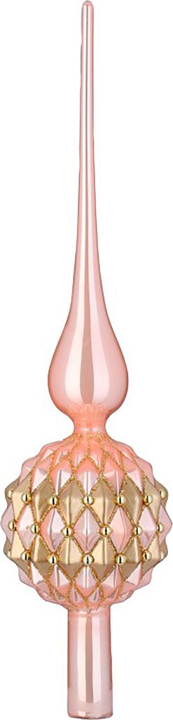 Christbaumspitze Glas 31cm mit Ornamenten - Sweet Melon