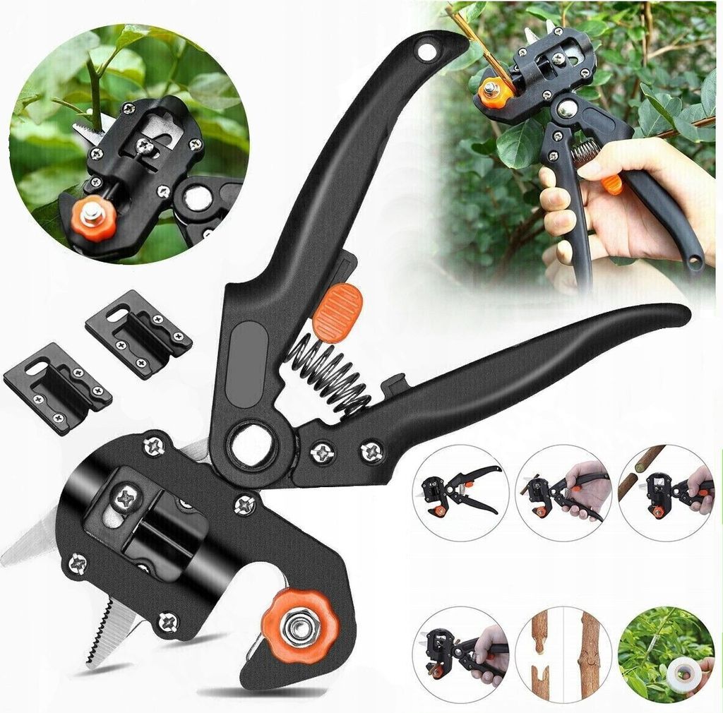 GEKO | Gartenschere für Obst, Baum, Pflanzen, Pfropfschere, Veredelungszange, Pfropfen Okuliermesser, Veredelungsschere, Rebenschere, Baumschere