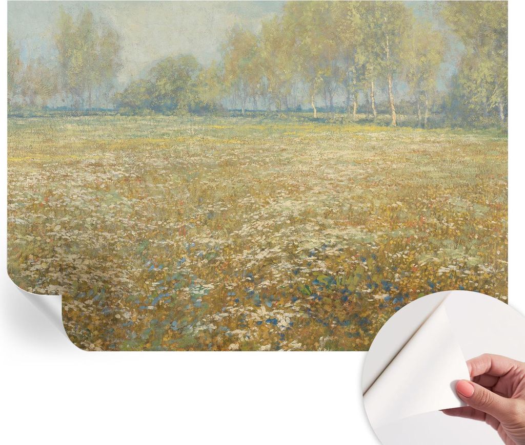 Selbstklebende Wandtapete - Dekorative Tapete für Wohnzimmer - Klebefolie für Wandbilder - Tapetenfolie für Wanddekoration - 208x146 cm - Blühe...