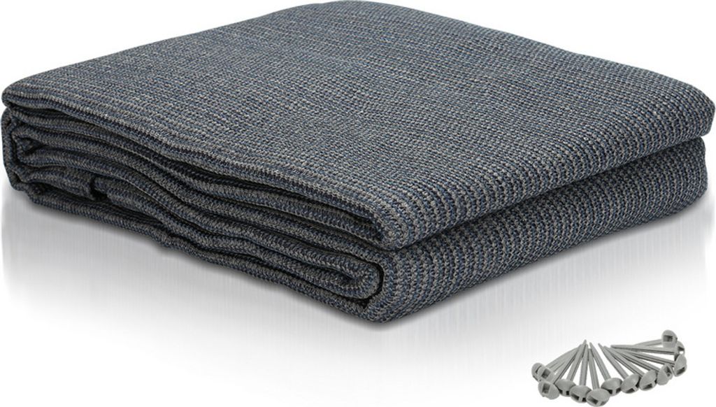 Aopunly Zeltteppich 300X400cm Vorzeltteppich Campingteppich Outdoor Teppich Vorzeltboden Zeltunterlage Zeltboden für Zelt Wohnmobil Blau-grau