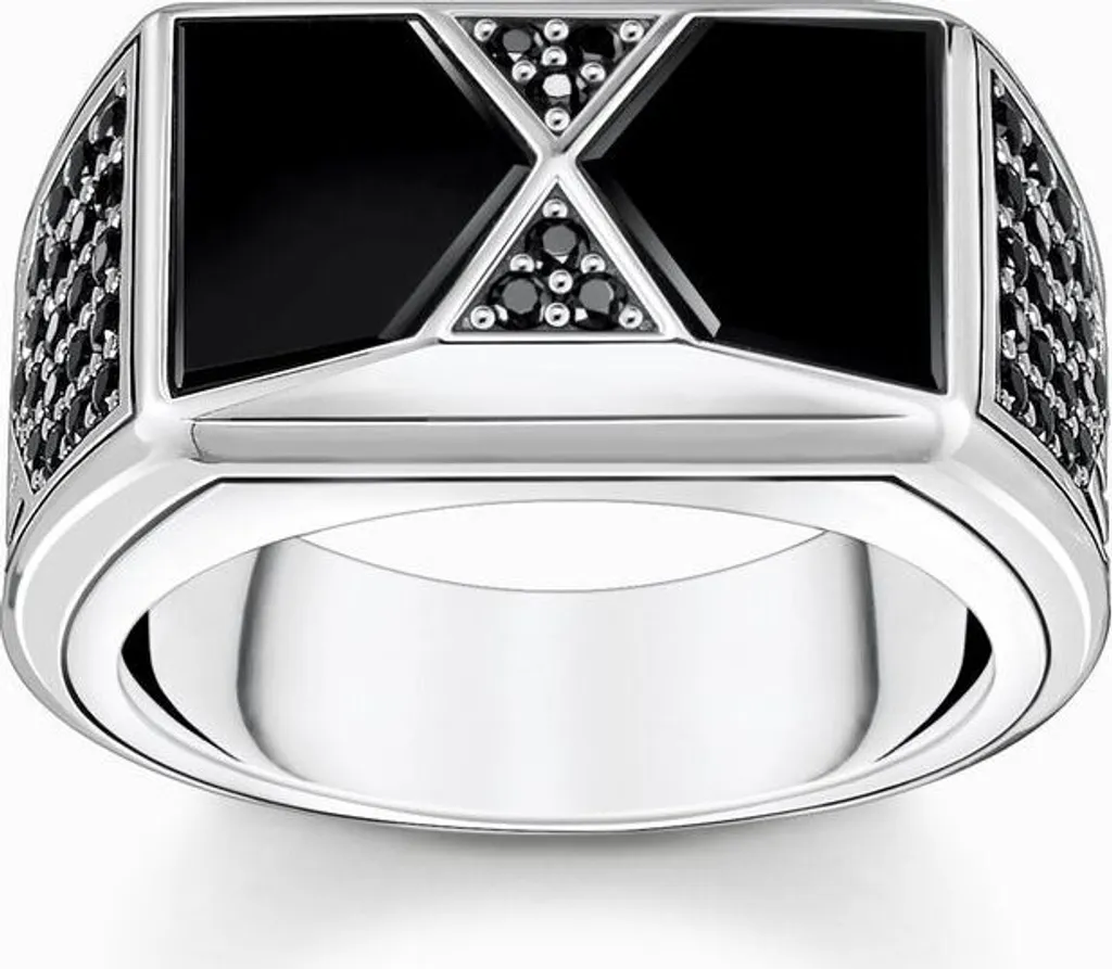 Bague Homme Thomas Sabo Argent 925 Noirci Accessoire Mode Taille 62