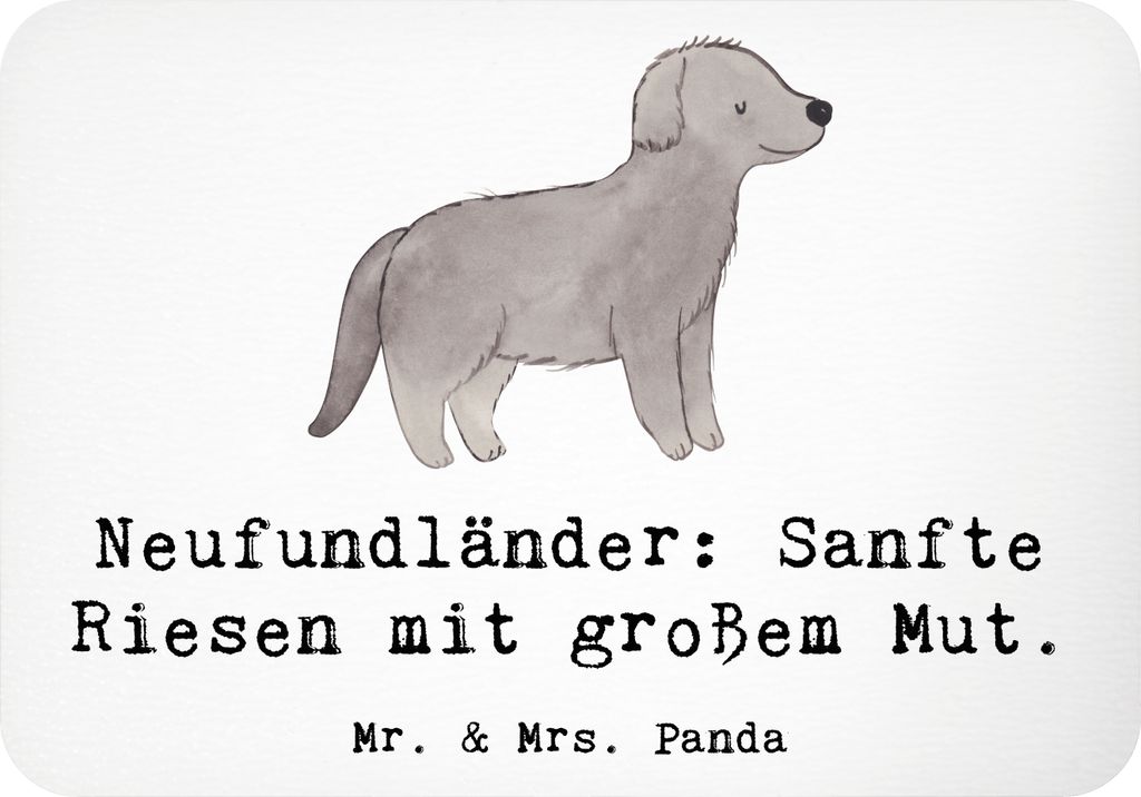 Mr. & Mrs. Panda magnet Neufundländer Liebe - Weiß - Geschenk, haftmagnet, Notizhalter, Hund, Begleiter, whiteboardmagnet, Hunderassen Beschreibu...