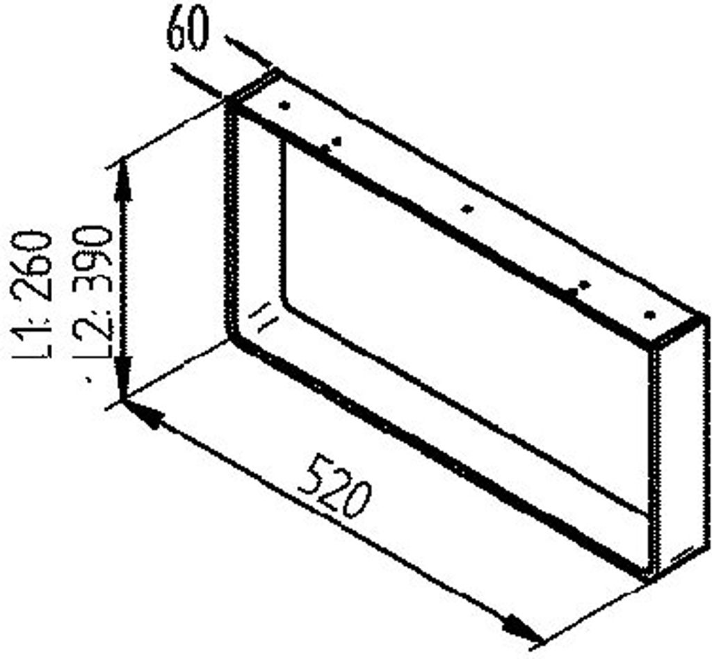 Naber Kufe für Sideboard, verchromt, Höhe: 390 mm - Tablon