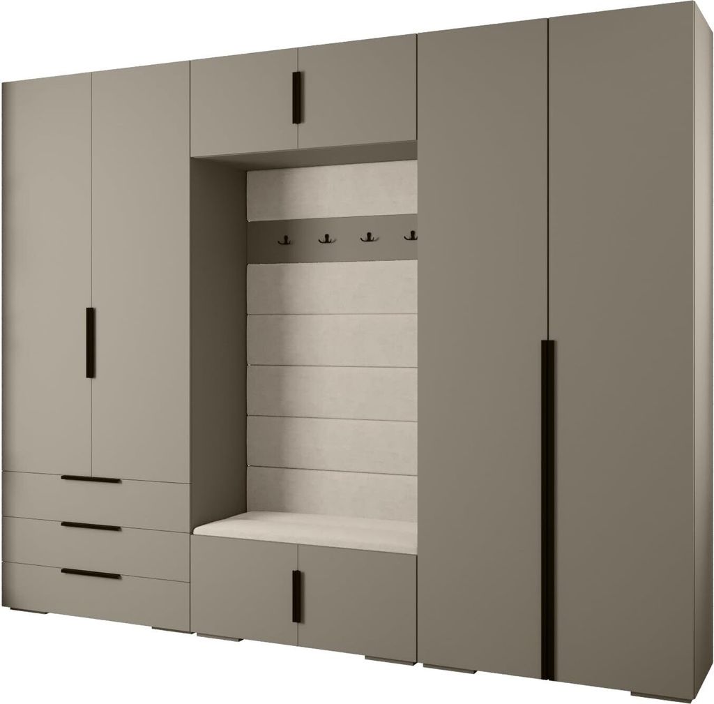 MEBLE KRYSPOL Inova 1 Möbelset Garderobe, 236,7x300x47cm - Produktbild 