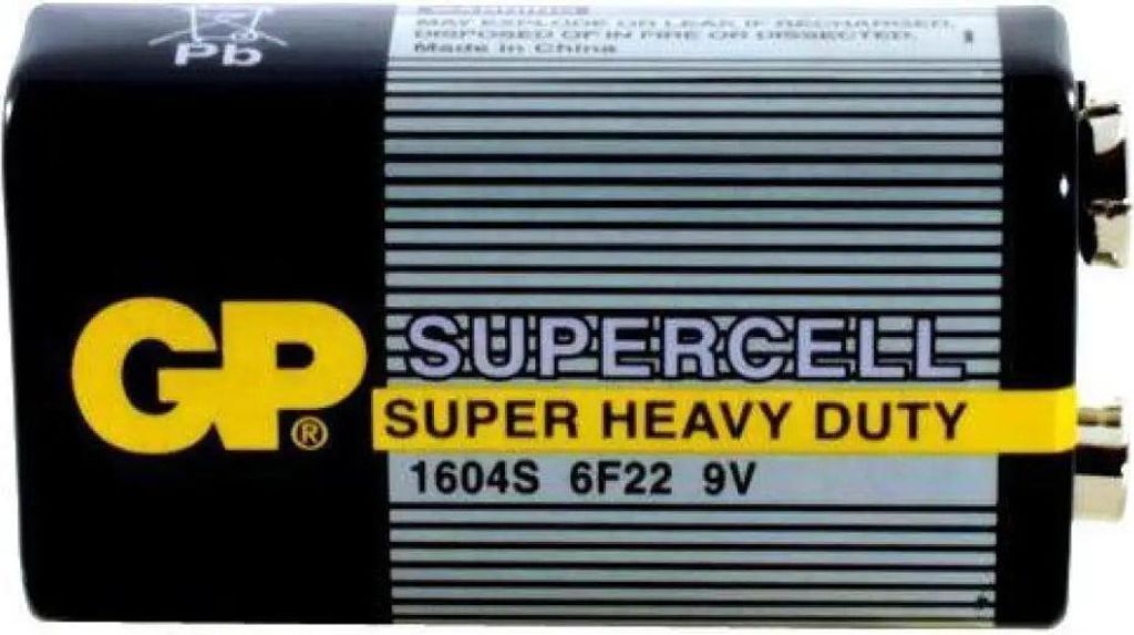 Zinkovo-uhlíková batéria GP batéria (9V) SUPERCELL 6F22, Obrázok produktu 