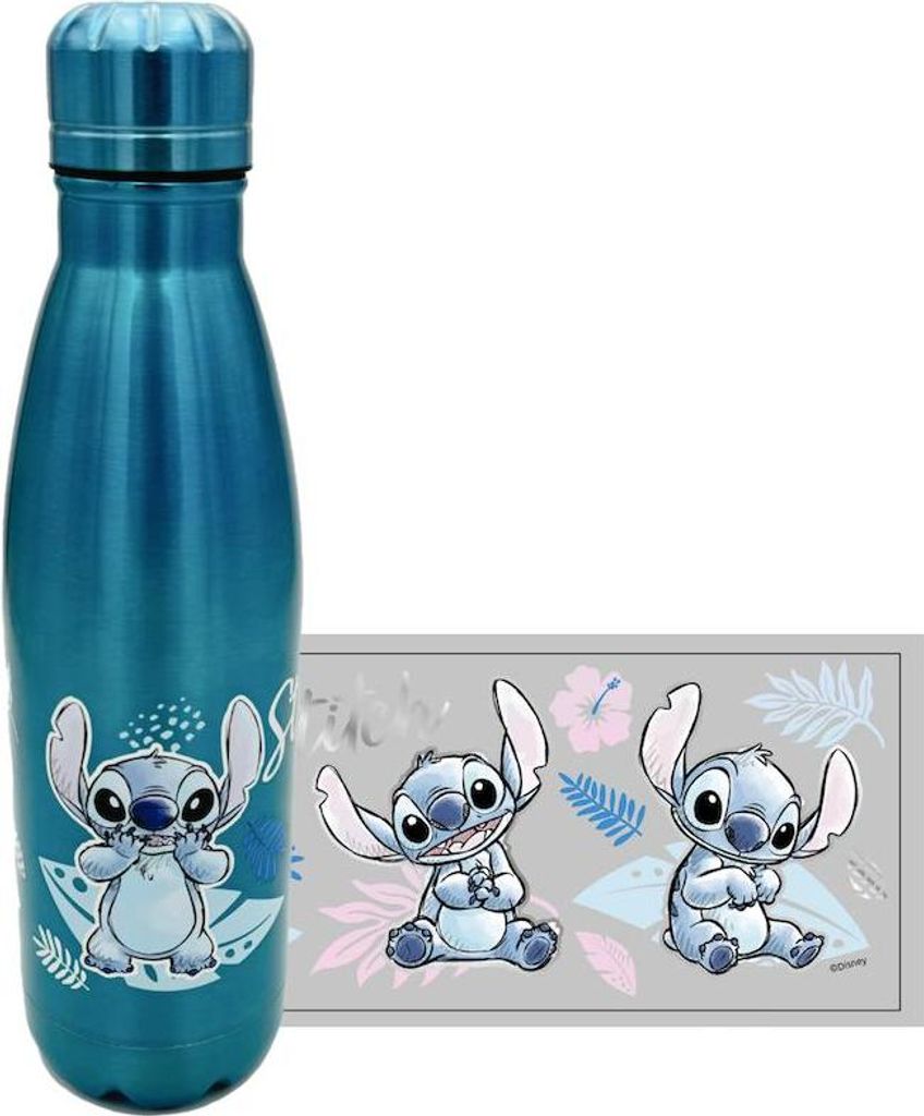 Stitch - Watercolor Metalic Blue - Butelka Ze Stali Nierdzewnej 780Ml