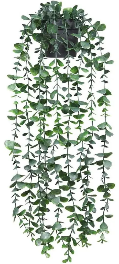 Plante artificielle eucalyptus sans entretien pour bureau sombre et mural