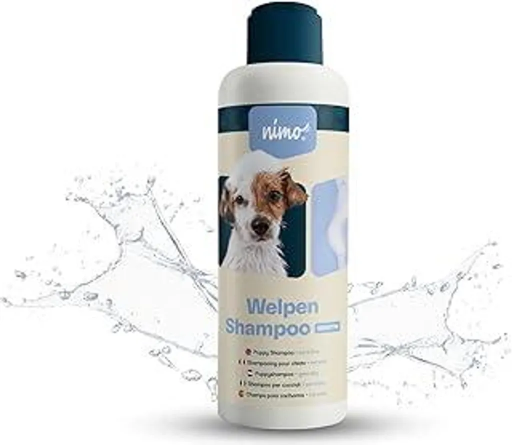 nimoWelpen Shampoo sensibile | senza profumi e pH neutro con collagene | per tutte le razze canine e cuccioli sensibili e allergici | per una migliore pettinabilità e un pelo lucido, 100% cruelty-free