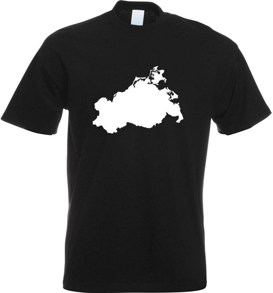 Kiwistar - T-Shirt - schwarz - Mecklenburg - Vorpommern Motiv Bedruckt Funshirt Design Print - mit Motiv Bedruckt - Funshirt Design - Sport - Freiz...