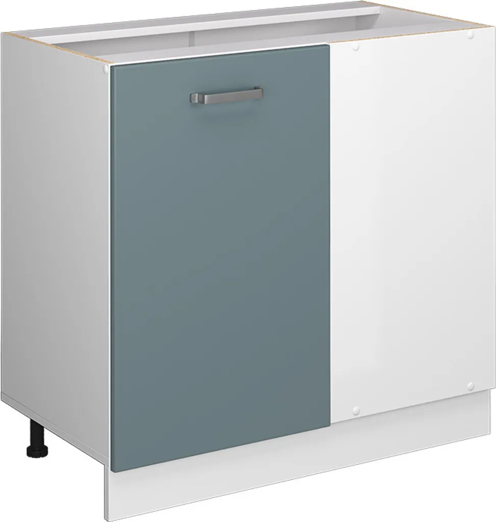 Vicco R-Line Mobile Angolare Cucina 86cm | Grigio-Blu Salvaspazio