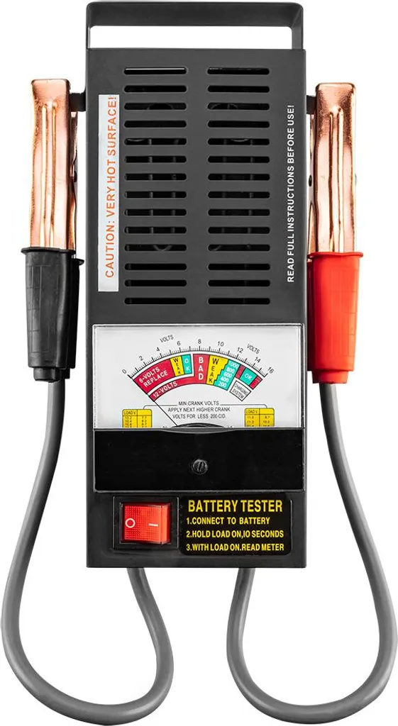 Testeur de Batterie Moto et Auto 100A 6V 12V NEO TOOLS pour Hivernage