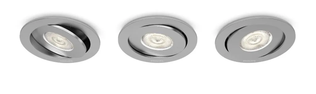 Triple spot LED Philips Asterope 3x4,5W éclairage puissant et économe