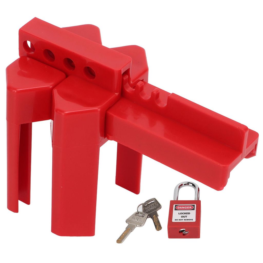Verstellbarer Kugelhahn mit roter Verriegelung und 38-mm-Vorhängeschloss für DN8–DN50 (Industrie: Chemie, Elektrizität, Erdöl, Kohle)