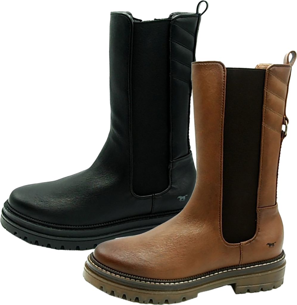 Mustang Damen Chelsea Boots Stiefeletten Stiefel 1398-512, Größe:40 EU, Farbe:Schwarz