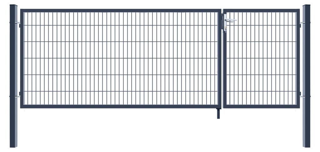 Dwuskrzydłowa brama ogrodowa ADITUS, kolor: antracyt, Zdjęcie produktu 