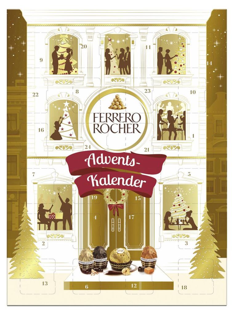 Kalendarz adwentowy Ferrero Rocher, czekoladowe praliny, Zdjęcie produktu 