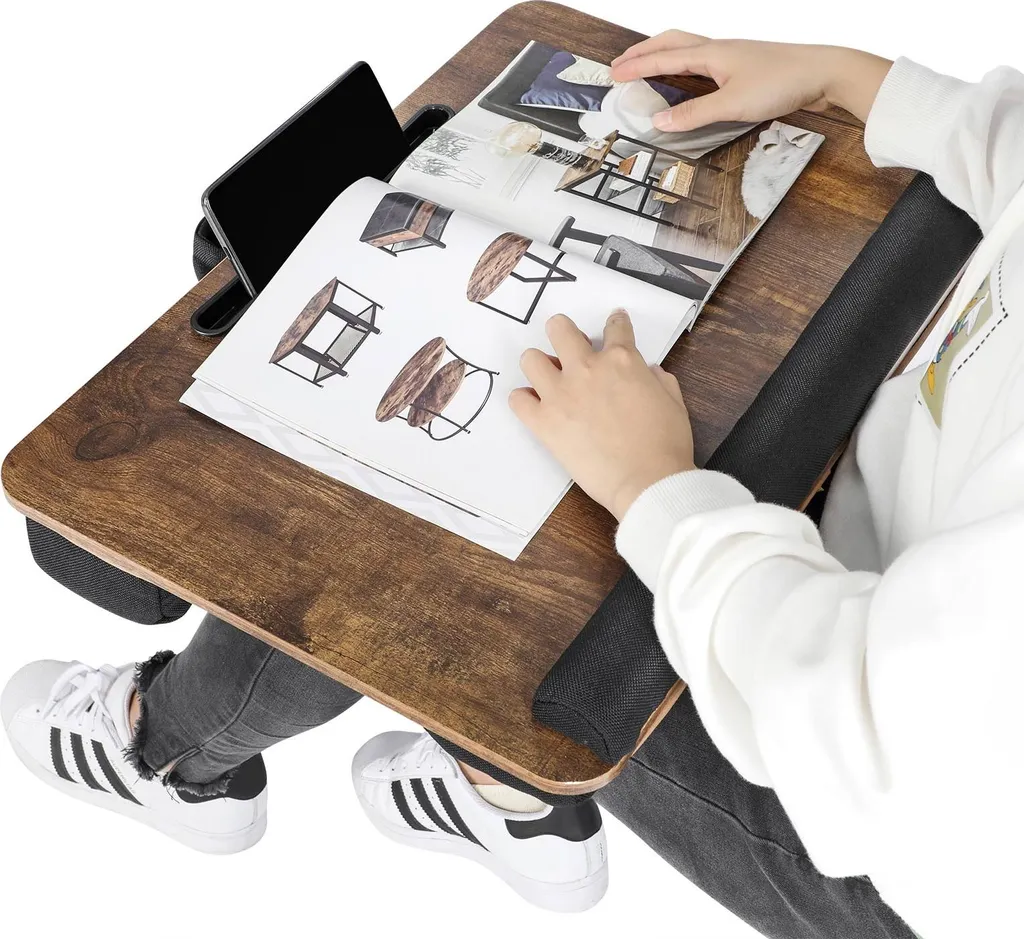 Supporto Porta PC da Letto Professionale | Vassoio con Cuscino - 5