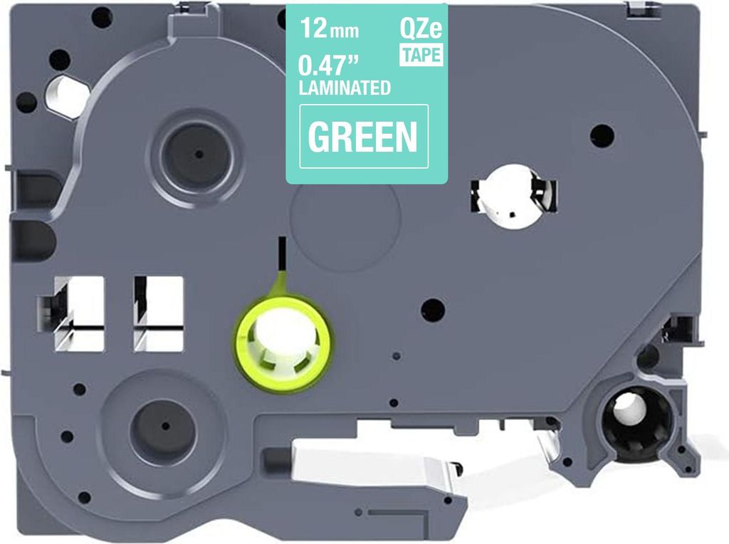 Brother-kompatibles TZE-735-Band - weiß auf grün - 12 mm x 8 m - Schriftband