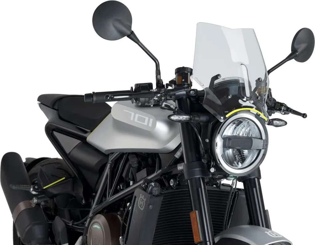 Saute-vent Puig Naked Sport Transparent pour Husqvarna Vitpilen 401 701