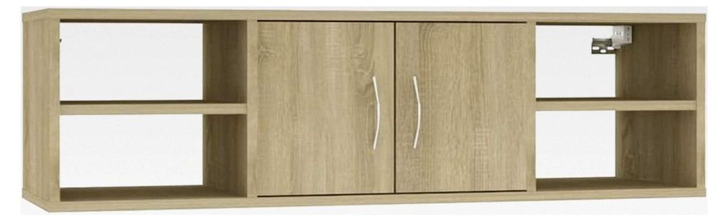 Wandregal Hängeregal Wandboard Schweberegal Dekoregal Bücherregal CD Regal Wandschrank Hängeschrank Sonoma-Eiche 102x30x29cm